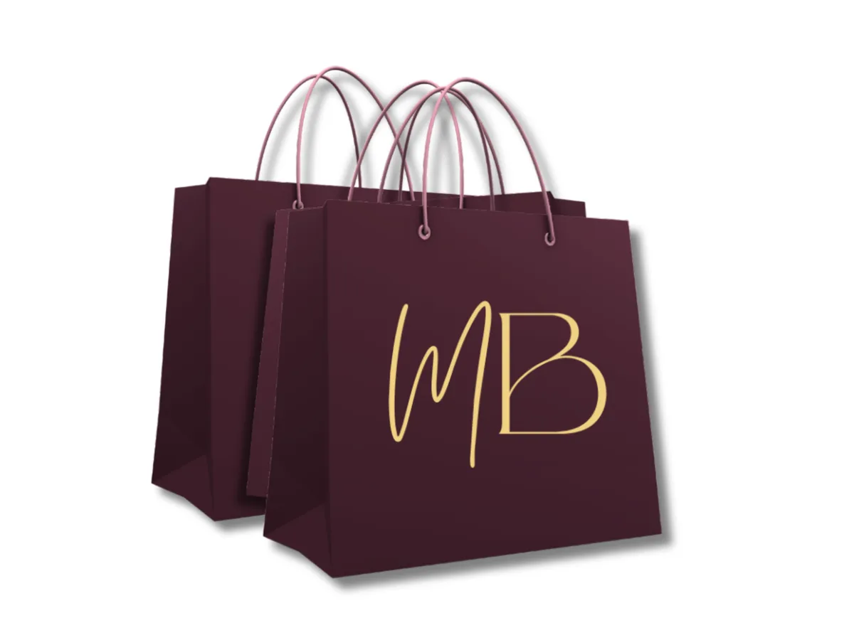 Mirabell Aesthetics branded shopping bags